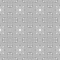 Seamless geometric monochrome pattern.