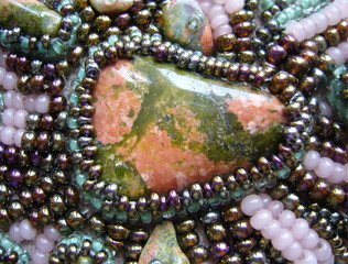 The texture of natural ornamental stone. Stone background.