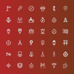 Editable 36 rose icons for web and mobile