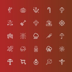 Editable 25 seasonal icons for web and mobile