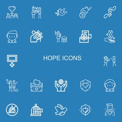 Editable 22 hope icons for web and mobile