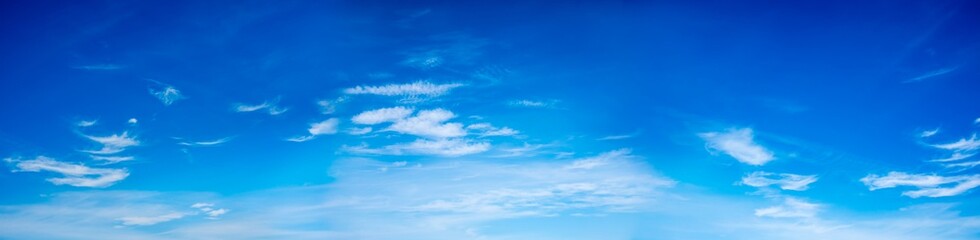 Blue Sky With Cloudscape. Bright Heaven As Background Or Wallpaper