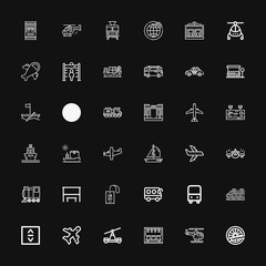 Editable 36 passenger icons for web and mobile