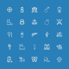 Editable 25 military icons for web and mobile