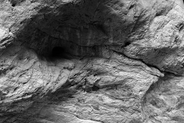 Rock mountain in Toroko National Park in Taiwan balck and white