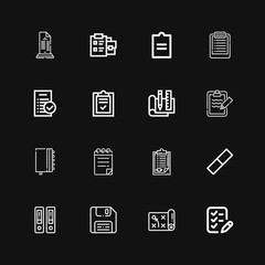 Editable 16 clipboard icons for web and mobile