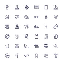 Editable 36 sport icons for web and mobile