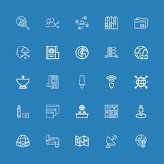 Editable 25 global icons for web and mobile