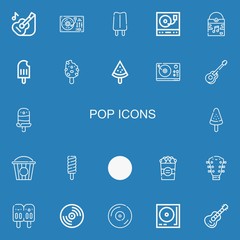 Editable 22 pop icons for web and mobile