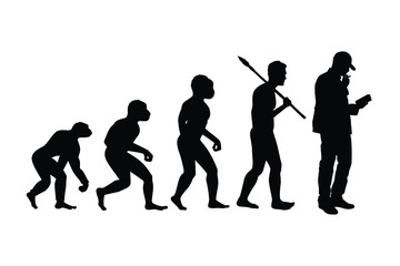 Revolution of human to reader silhouette