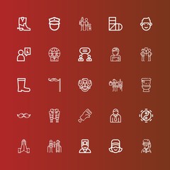 Editable 25 male icons for web and mobile