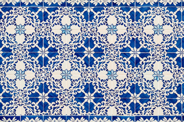 Ceramic tiles Azulejo. Lisbon, Portugal