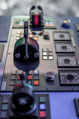 Siem Ruby, North Sea UK MAY 21. Bridge ship equipment of an offshore dp vessel.