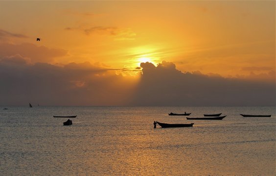 Sunrise on Bagamoyo beach, Tanzania