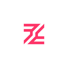 Letter Z logo in double stripped style