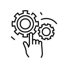 Settings line icon, concept sign, outline vector illustration, linear symbol.