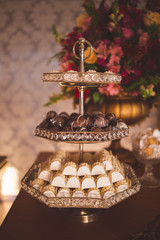 sideboard with fine party sweets