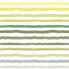 Vector seamless pattern with grunge horizontal stripes. Yellow and green background in lemon and lime colors. Grunge texture with brush strokes. Designs for fabric, wallpaper, border, wrapping paper.
