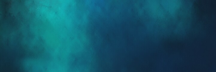 vintage abstract painted background with dark slate gray, very dark blue and teal colors and space for text or image. can be used as horizontal background graphic