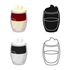 Vector design of coffee and glass icon. Web element of coffee and mood vector icon for stock.