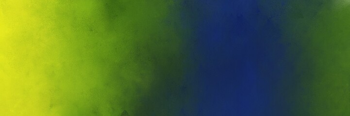 dark slate gray and yellow green colored vintage abstract painted background with space for text or image. can be used as horizontal background graphic