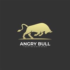 Vector Logo Illustration Bull