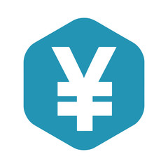 Yen Icon. The monetary unit of Japan, one of the main reserve currencies of the world. Vector illustration isolated on white background for design and web.