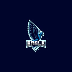 Awesome Vector Logo Illustration Eagle Gaming