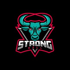 Vector Logo Illustration Bull Gaming