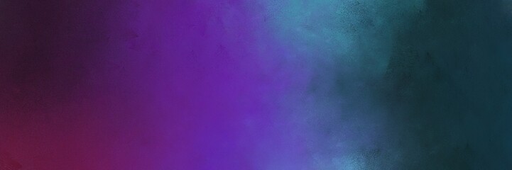very dark violet and slate blue colored vintage abstract painted background with space for text or image. can be used as horizontal header or banner orientation