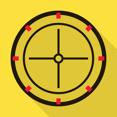 Eye target vector icon.Flat vector icon isolated on white background eye target.
