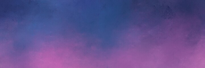 dark slate blue, antique fuchsia and midnight blue colored vintage abstract painted background with space for text or image. can be used as horizontal background graphic