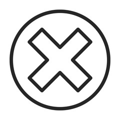 Fastener head vector icon.Outline vector icon isolated on white background fastener head.