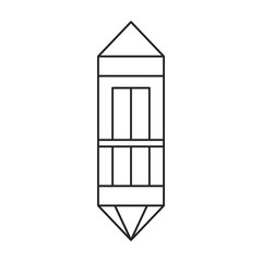 Elevator vector icon.Outline vector icon isolated on white background elevator.