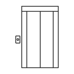 Lift vector icon.Outline vector icon isolated on white background lift.