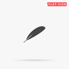Feather flat vector icon