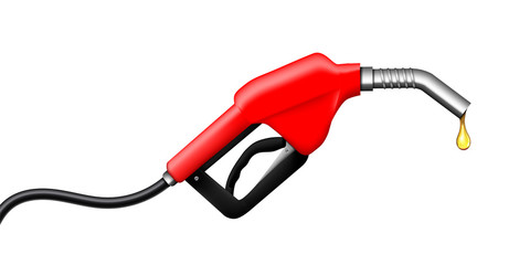 Creative vector illustration of fueling nozzle gasoline, diesel, gas isolated on transparent background. Art design petroleum fuel pump template. Abstract concept graphic pump nozzle, oil dripping