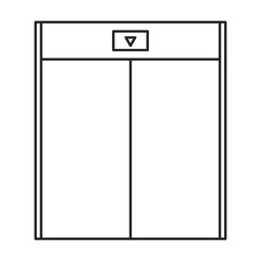 Elevator vector icon.Outline vector icon isolated on white background elevator.