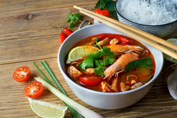 Tom Yam on a light background