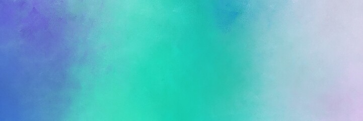medium turquoise, light steel blue and steel blue colored vintage abstract painted background with space for text or image. can be used as horizontal background graphic