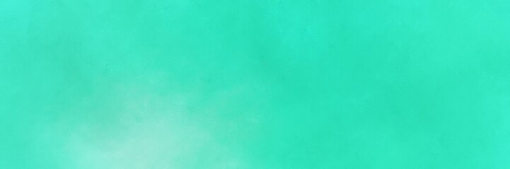 Fototapeta na wymiar turquoise, aqua marine and medium turquoise colored vintage abstract painted background with space for text or image. can be used as horizontal header or banner orientation