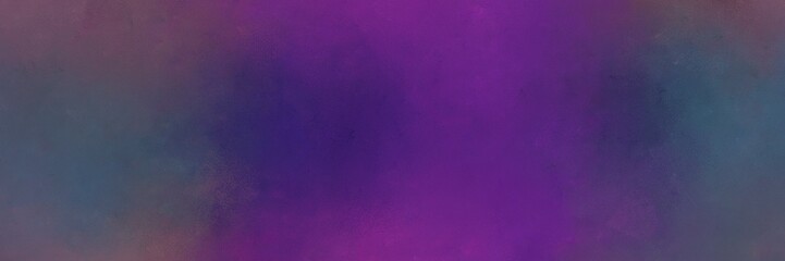 vintage abstract painted background with dark slate blue, dim gray and purple colors and space for text or image. can be used as horizontal header or banner orientation