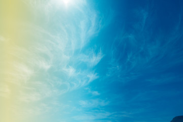 Sky with blurred clouds on an abstract background