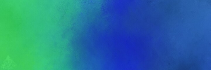 vintage abstract painted background with strong blue, medium sea green and teal blue colors and space for text or image. can be used as horizontal background graphic