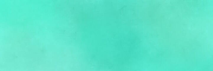Fototapeta na wymiar abstract painting background texture with medium turquoise, aqua marine and light sea green colors and space for text or image. can be used as horizontal background texture