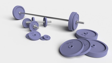Obraz na płótnie Canvas Cast iron dumbbell weights
