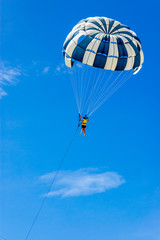 paragliding in the sky