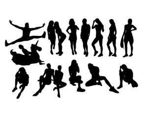 People Activity Silhouettes, art vector design