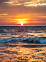 Sunset at Kuta beach in Bali