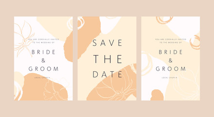 Minimalist modern wedding invitation with Fresh Flora & Abstract Shapes is a collection of hand drawn. Can be beautiful compositions, patterns, instagram highlight covers, and products